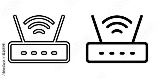 Fototapeta Wi Fi icon vector. Wireless router logo design. Wifi vector icon illustration isolated on white background