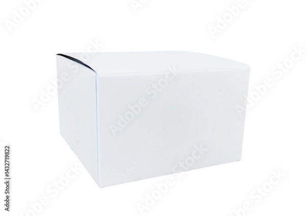 Obraz white box on white background isolated