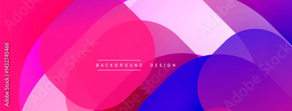 Fototapeta Abstract colorful overlapping circles create vibrant background. Smooth gradients, modern design, dynamic composition.