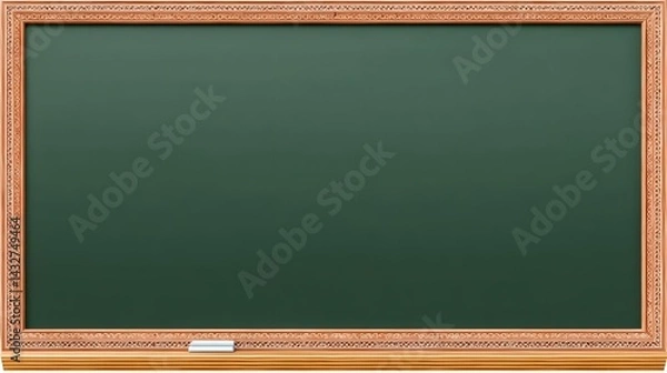 Fototapeta blackboard with bronze frame and symmetrical art deco trim