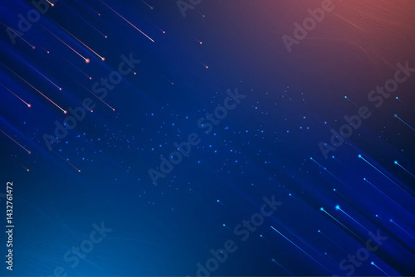 Fototapeta Creative gradient futuristic background with connection concept, digital network lines, flowing mesh structures, technology-linked nodes, abstract neural web, soft color transitions, glowing tech elem