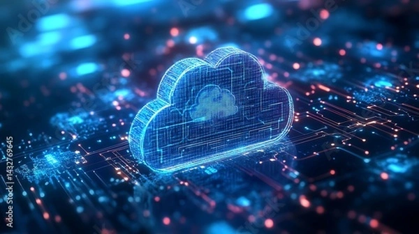 Fototapeta Cutting-Edge Cloud Infrastructure for AI Model Training and Integrated Data Pipelines With Dynamic Visual Processing Layers