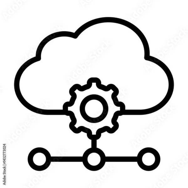 Obraz Cloud Orchestration Vetor Line Icon Design