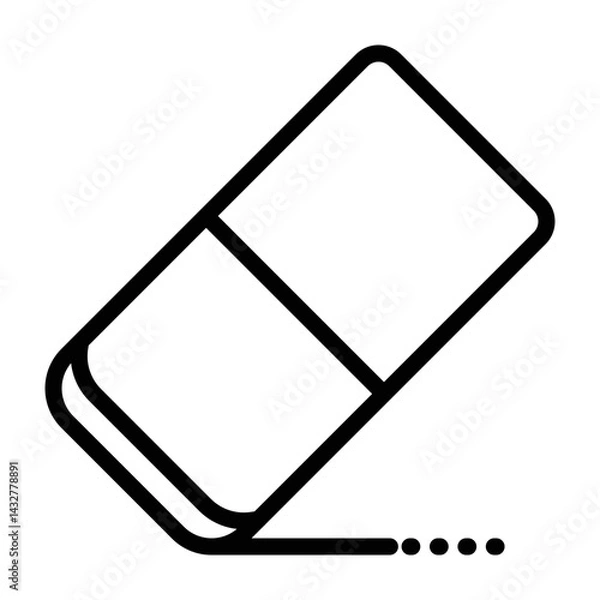 Obraz Eraser Vetor Line Icon Design