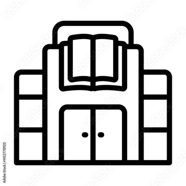 Obraz Library Vetor Line Icon Design