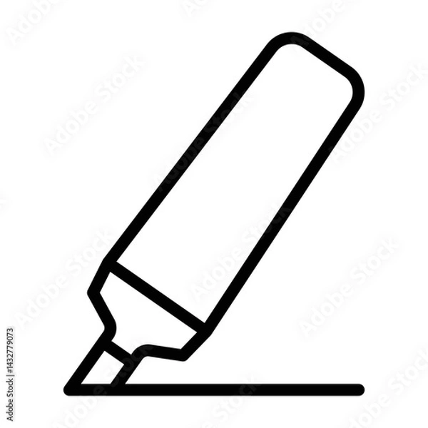 Fototapeta Highlighter Vetor Line Icon Design