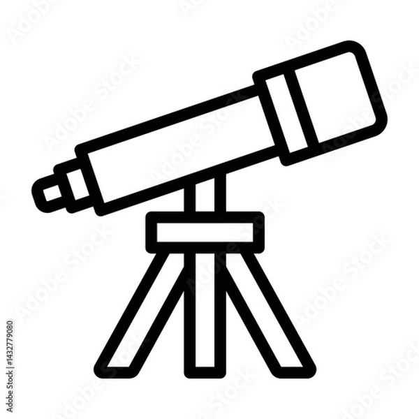 Obraz Telescope Vetor Line Icon Design