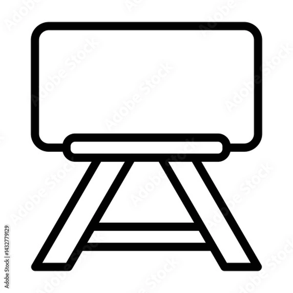 Obraz Easel Vetor Line Icon Design