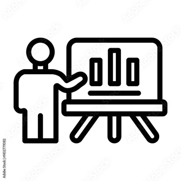 Obraz Presentation Vetor Line Icon Design