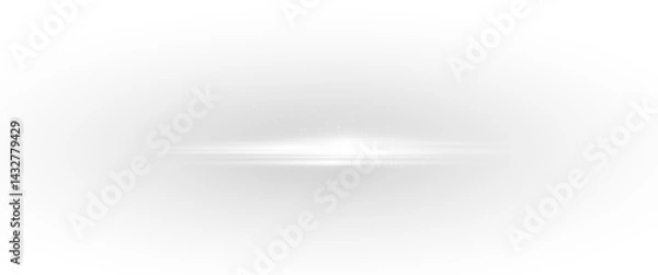 Obraz PNG dynamic light line with glow, shine, sparkle, and flare. Abstract horizontal streak effect with bright ray, glare, and glitter. Perfect for digital, festive, or magic-themed design
