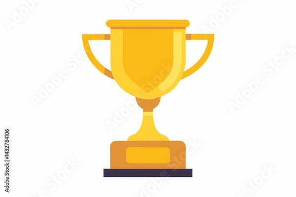 Obraz gold trophy cup vector illustration 