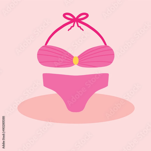 Obraz items to be taken to the beach doodle art design