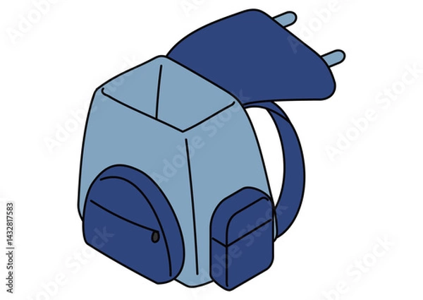 Obraz 防災リュック（右向き）アイソメイラスト