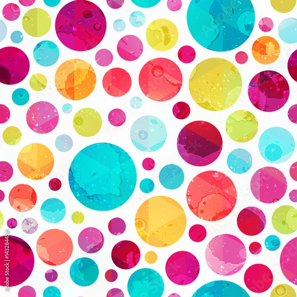 Fototapeta Bright circle seamless pattern