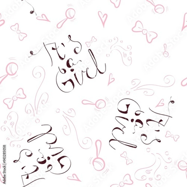 Fototapeta its a girl newborn happy