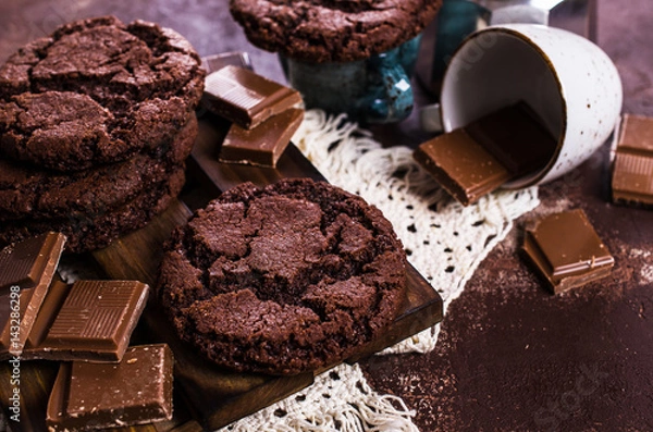 Obraz Round chocolate cookies