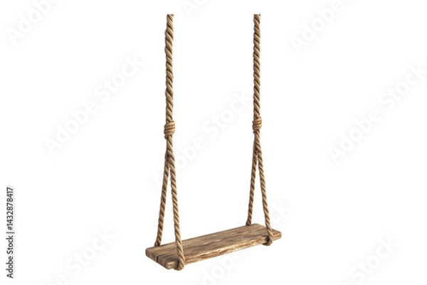 Obraz Rustic wooden rope swing