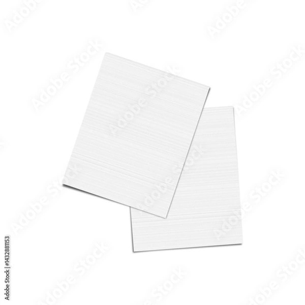 Obraz PAPER MOCKUP 145 WITH TWO SHEET OF BLANK WHITE PAPER FOR BRAND IDENTITY