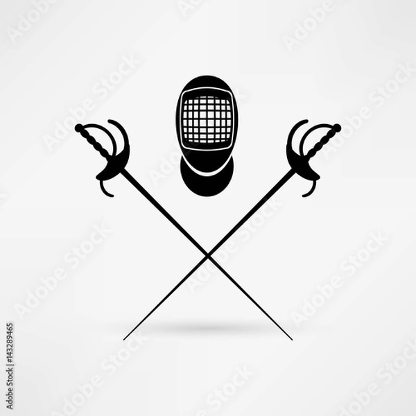 Fototapeta fencing icon, vector design