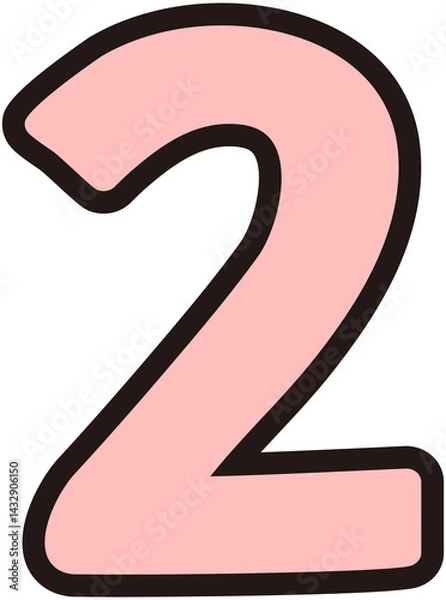 Fototapeta Cute Pink Number 2
