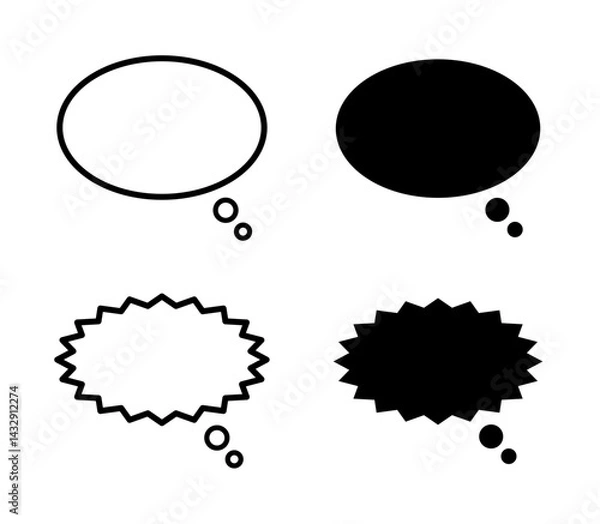 Fototapeta Speech Bubbles Icon Set