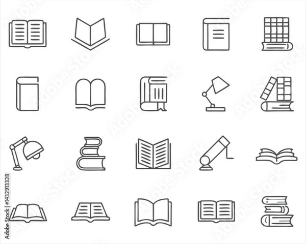 Obraz Library icon set