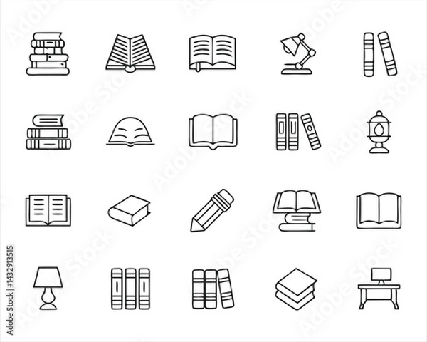 Obraz Library icon set