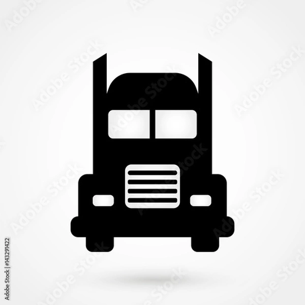 Obraz Truck front image. Vector icon