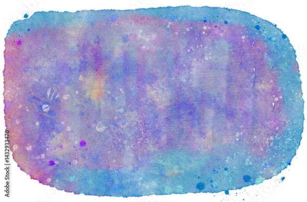 Obraz Colorful purple watercolor splash stain background for textures