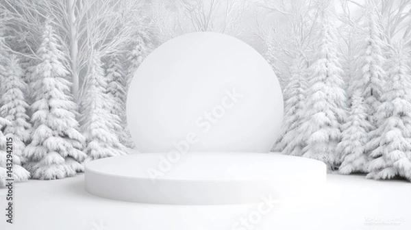 Obraz Winter wonderland display platform