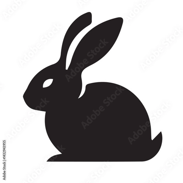 Obraz "Vector Set of Bunny Silhouettes – Easter, Spring, and Animal Design Elements"
