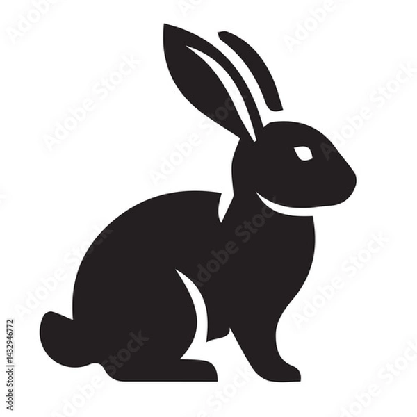 Obraz "Vector Set of Bunny Silhouettes – Easter, Spring, and Animal Design Elements"