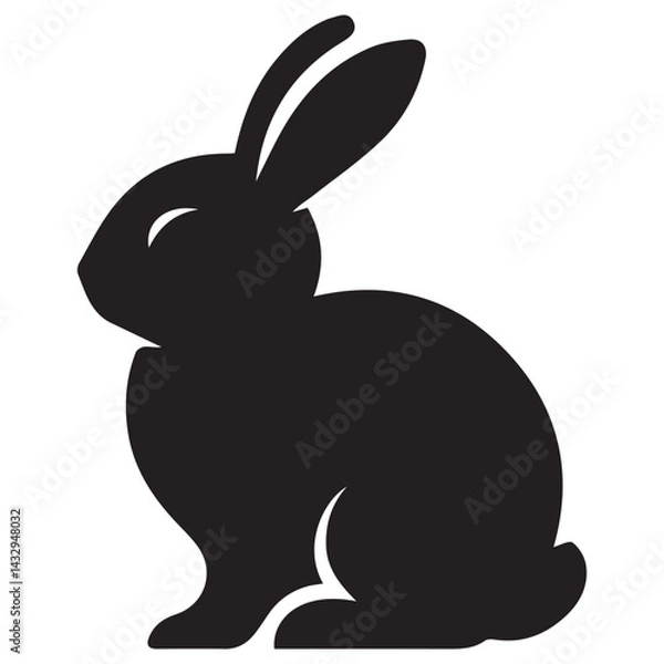 Obraz "Vector Set of Bunny Silhouettes – Easter, Spring, and Animal Design Elements"