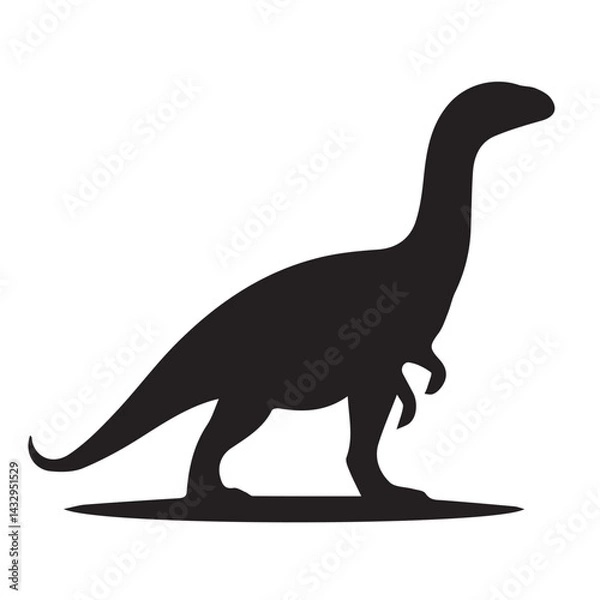 Obraz "Vector Set of Dinosaur Silhouettes – Prehistoric Animal Icons, Jurassic Design Elements"

