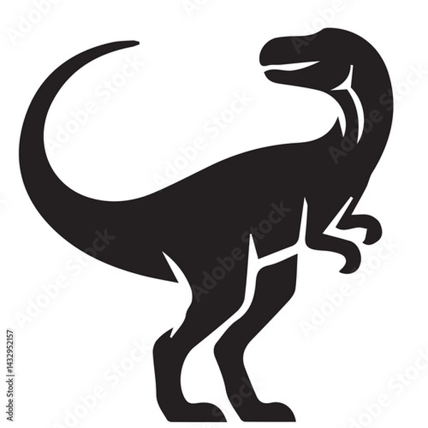 Obraz "Vector Set of Dinosaur Silhouettes – Prehistoric Animal Icons, Jurassic Design Elements"

