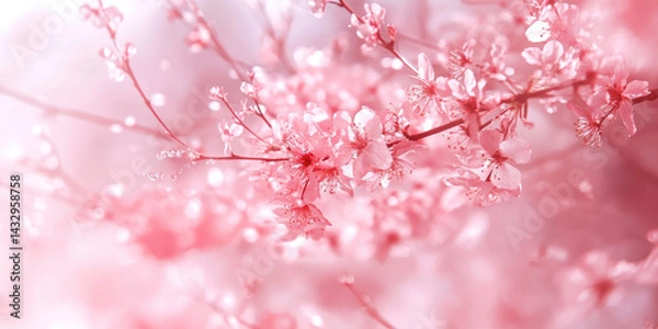 Fototapeta Faint Blush Pink with a Delicate Softness, Gentle and Serene Background Design