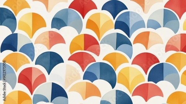 Fototapeta A vibrant abstract pattern of overlapping circles in various colors and sizes.