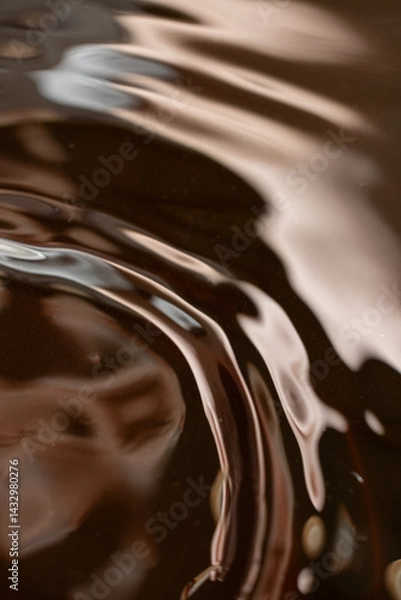 Fototapeta Abstract Dark Background with Soy Sauce Macro Texture.