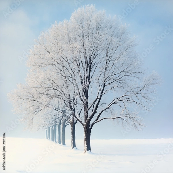 Obraz trees in the snow 