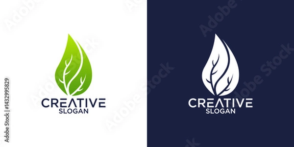 Obraz leaf logo design vector