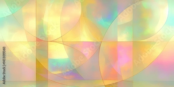 Obraz Modern abstract artwork with soft colors and geometric shapes ideal for contemporary decor