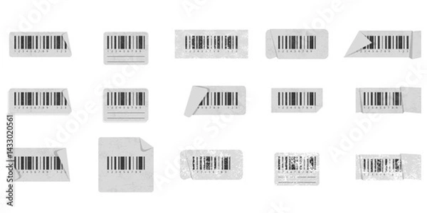 Fototapeta Textured Barcode Label Sticker