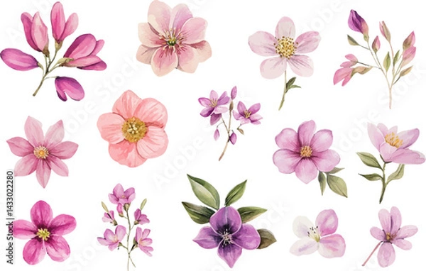 Obraz seamless pattern with pink flowers