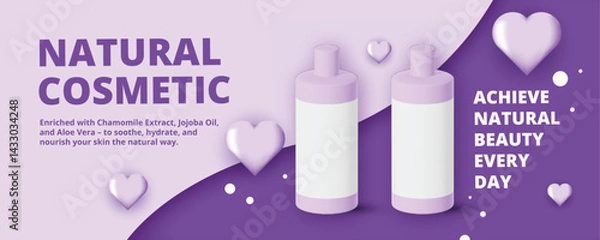Fototapeta Banner ads for beauty and skin care products