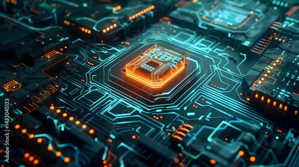 Fototapeta electronic circuit board