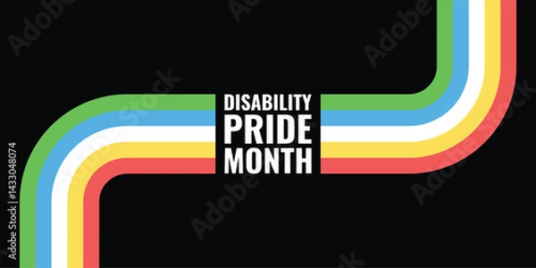 Obraz  July is Disability Pride Month. Vector design .