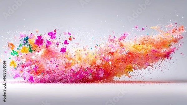 Fototapeta Colorful Abstract Petal Typography Design