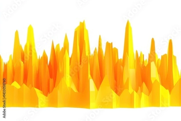 Obraz Abstract cityscape, vibrant orange