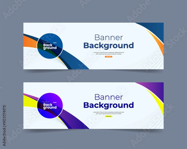 Obraz Collection of abstract geometric banners