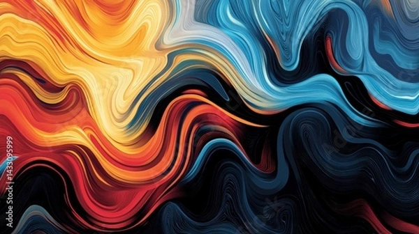 Fototapeta Abstract Swirling Hues: A Symphony of Color and Motion